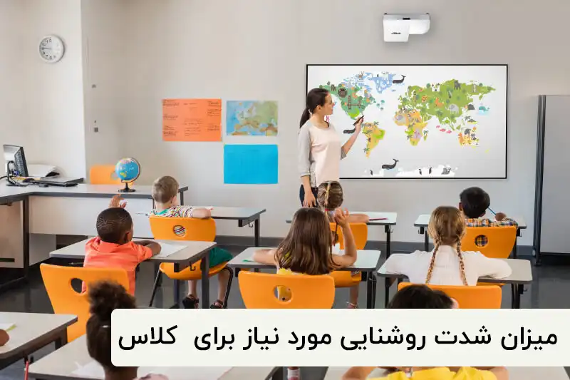 شدت روشنایی ویدئو پروژکتور